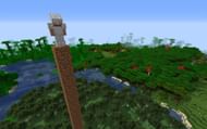 Players can avoid danger by building straight up (Image via Mojang)